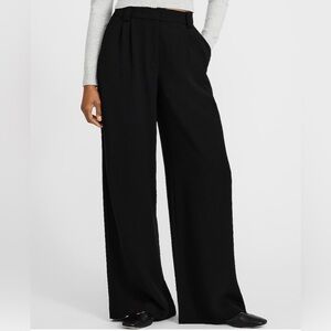 Express Textured High Waisted Relaxed Trouser
